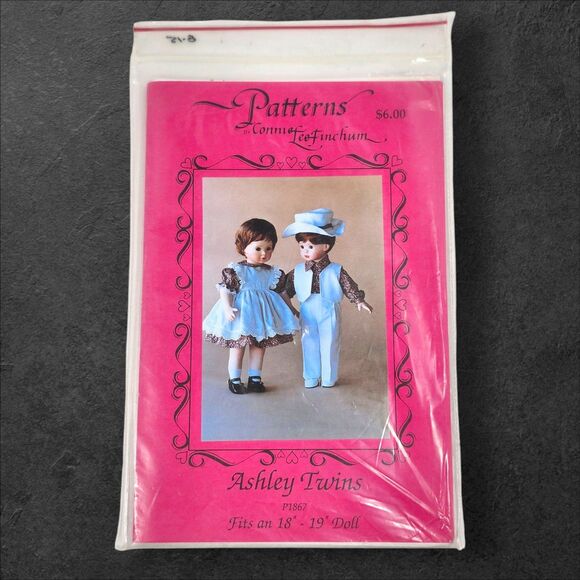 Lot 5 Connie Lee Finchum Doll Clothes Patterns UNCUT 16"–24" Kellie & Emilia 90s - Picture 10 of 11
